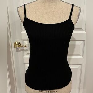 Madewell black ribbed tank